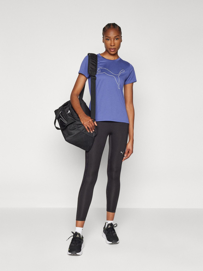 T-shirt de sport tad essential logo violet femme - Puma
