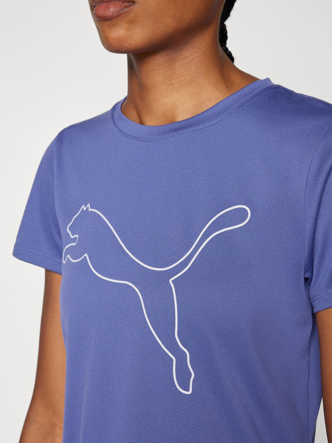 T-shirt de sport tad essential logo violet femme - Puma