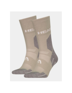 Pack de 2 paires de chaussettes hiking all climates marron adulte - Head