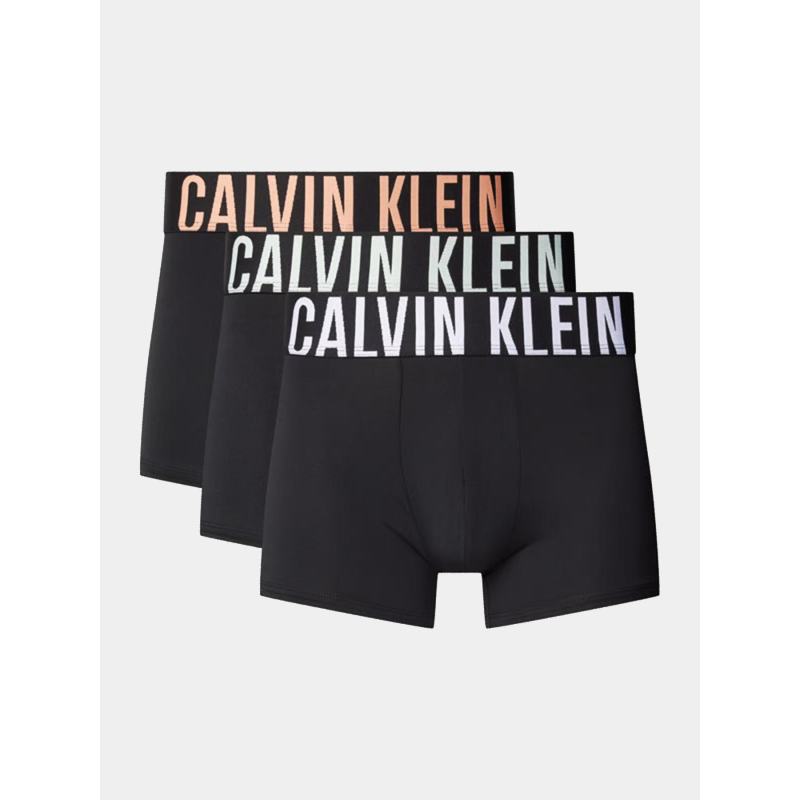 3 boxers icon intense power stretch noir homme - Calvin Klein