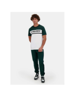 T-shirt contemporain blanc vert homme - Le Coq Sportif