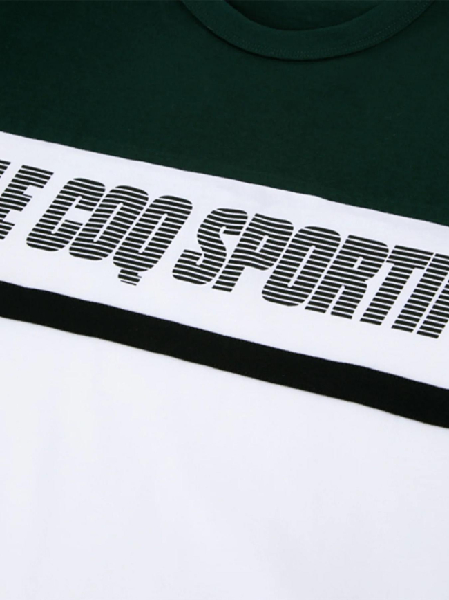 T-shirt contemporain blanc vert homme - Le Coq Sportif