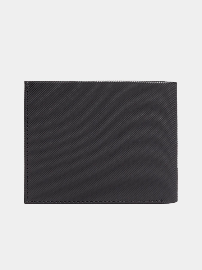 Portefeuille 2 volets en cuir texturé noir homme - Calvin Klein