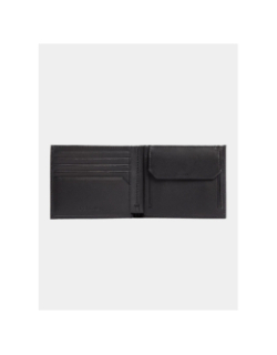 Portefeuille 2 volets en cuir texturé noir homme - Calvin Klein