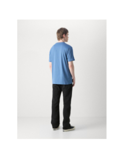 T-shirt manches courtes à étiquette logotée bleu homme - Hugo