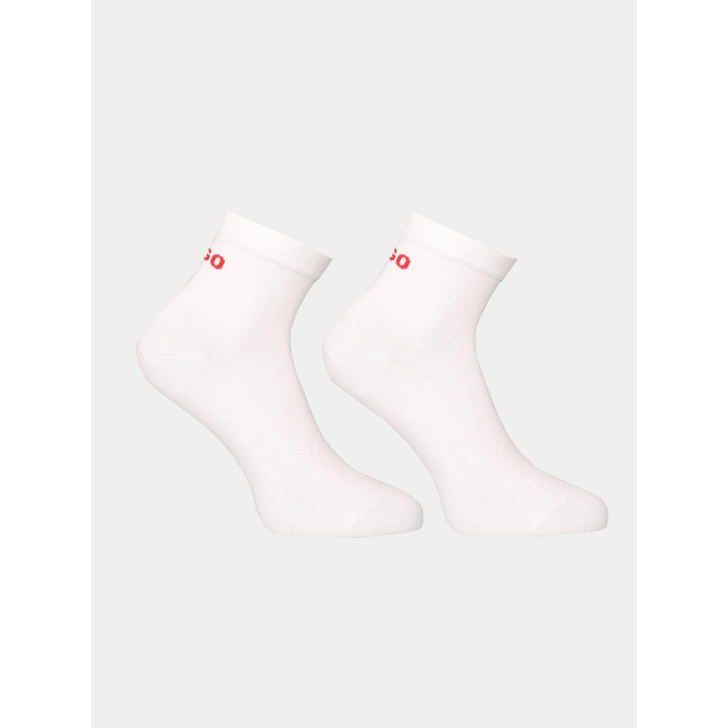 Pack de 2 paires de chaussettes basses blanches homme - Hugo