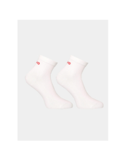 Pack de 2 paires de chaussettes basses blanches homme - Hugo