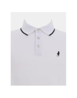 Polo en piqué de coton blanc homme - MCS