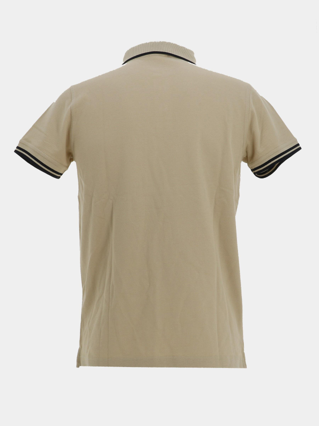 Polo en piqué de coton beige homme - MCS