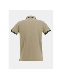 Polo en piqué de coton beige homme - MCS