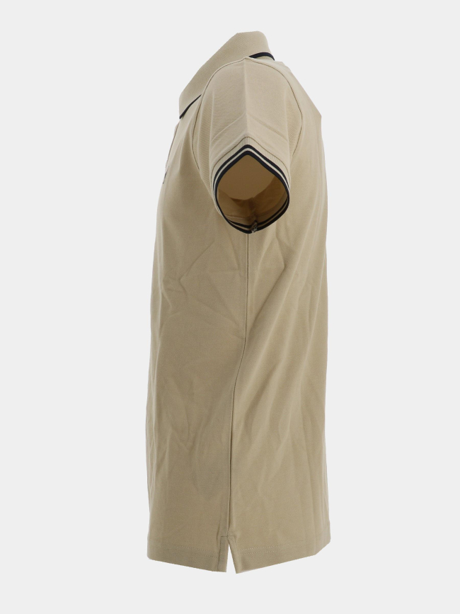 Polo en piqué de coton beige homme - MCS