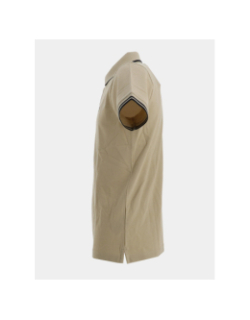 Polo en piqué de coton beige homme - MCS