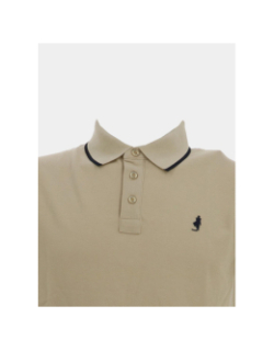 Polo en piqué de coton beige homme - MCS