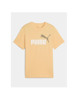 T-shirt essential 2 color no.1 logo orange enfant - Puma