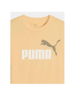 T-shirt essential 2 color no.1 logo orange enfant - Puma