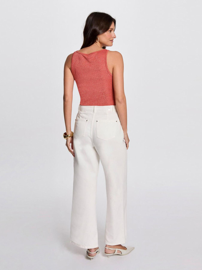 Débardeur pailleté didoni orange femme - Morgan