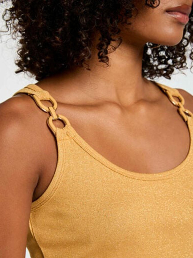 Débardeur pailleté didoni jaune femme - Morgan