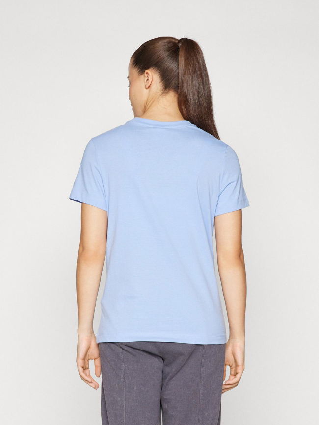 T-shirt logo brodé uni bleu femme - Champion