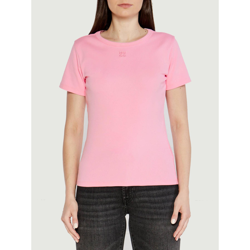 T-shirt uni deloris bright rose femme - Hugo