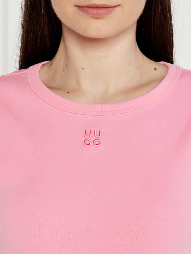 T-shirt uni deloris bright rose femme - Hugo