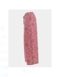 Pantalon large en lin imprimé linno rose femme - Ichi