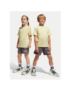 Ensemble short t-shirt lk linear vert gris enfant - Adidas