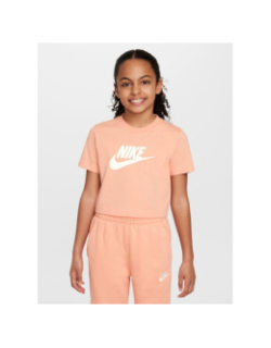 T-shirt crop nsw futura orange fille - Nike