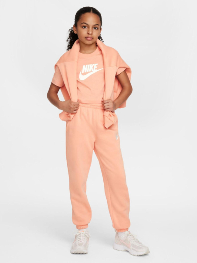 T-shirt crop nsw futura orange fille - Nike