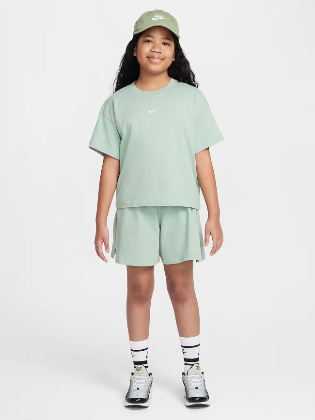 T-shirt boxy essential steam vert fille - Nike