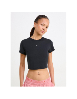 T-shirt crop slim nsw noir fille - Nike