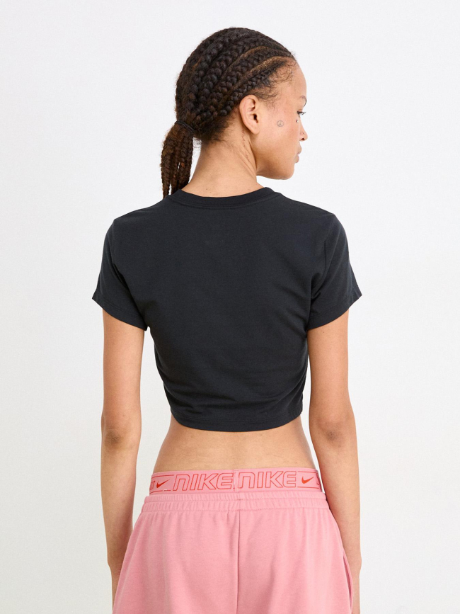 T-shirt crop slim nsw noir fille - Nike