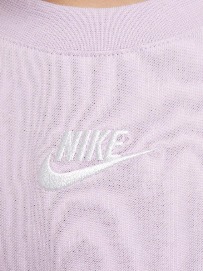 T-shirt crop nsw logo brodé violet fille - Nike