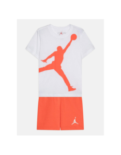 Ensemble short et t-shirt jumbo jumpan blanc et orange enfant - Jordan