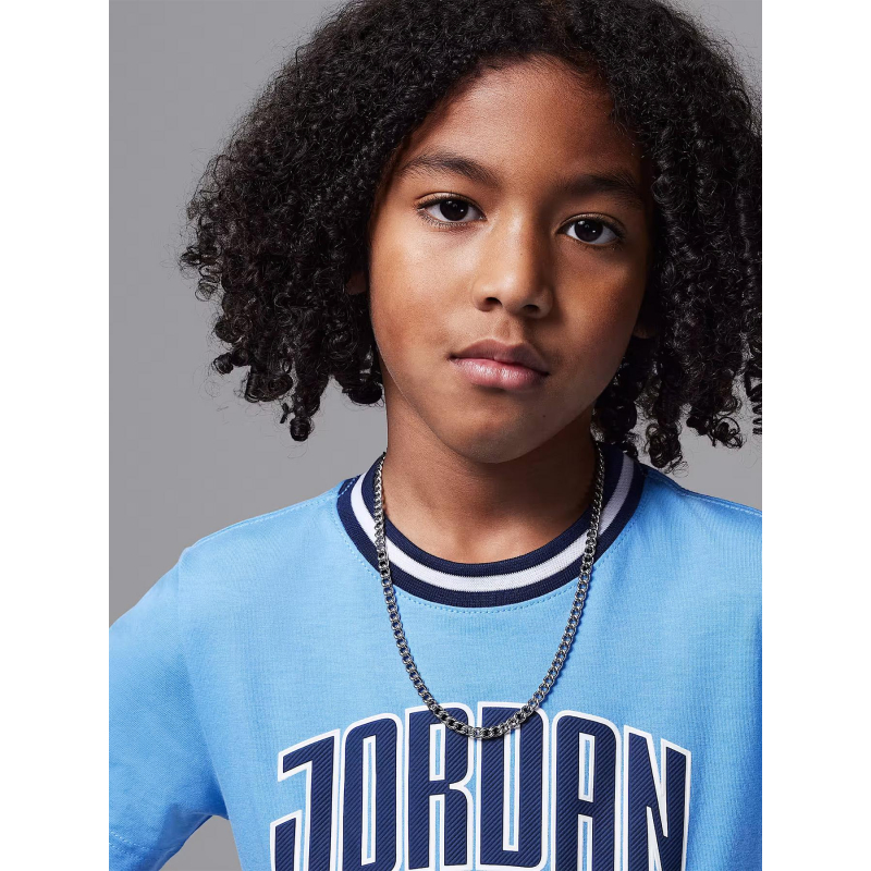 Ensemble t-shirt et short play off bleu enfant Jordan wimod