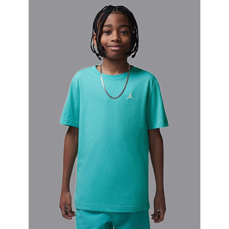T-shirt à manches courtes jumpman air turquoise enfant - Jordan