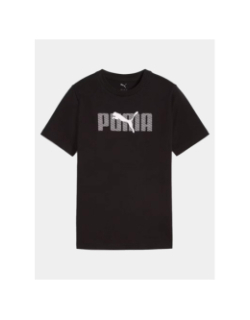 T-shirt à manches courtes essentials logo lab noir garçon - Puma
