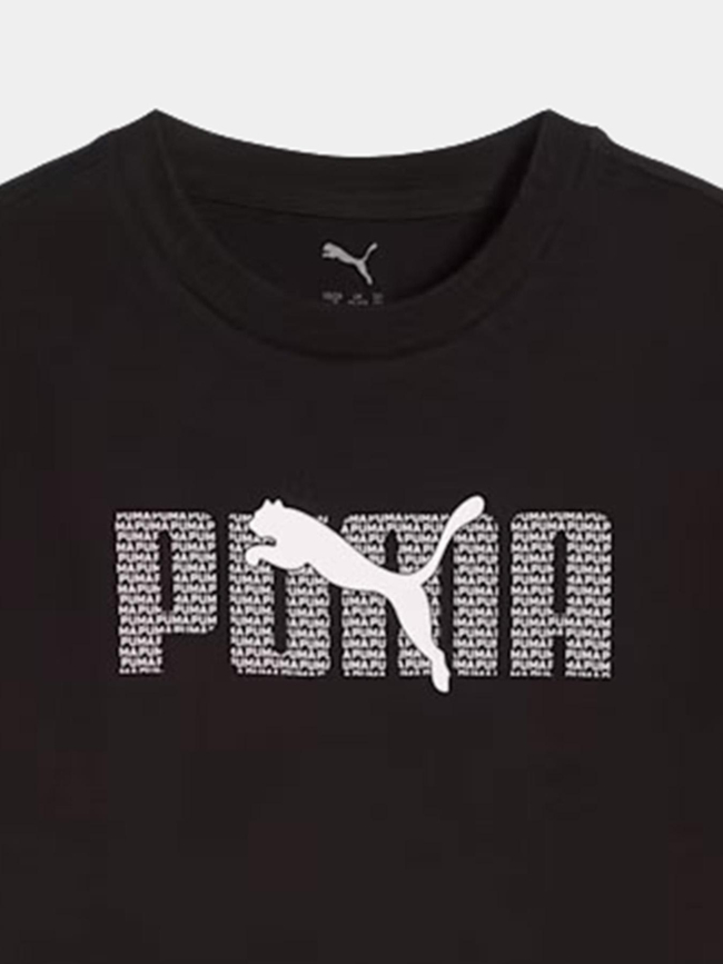 T-shirt à manches courtes essentials logo lab noir garçon - Puma