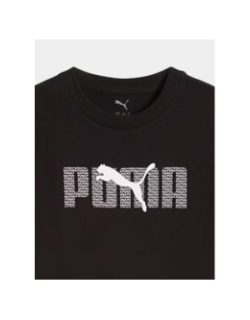 T-shirt à manches courtes essentials logo lab noir garçon - Puma