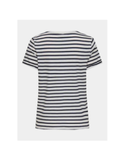 T-shirt rayé livy coeur blanc femme - Only