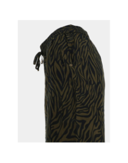 Pantalon de plage large imprimé kaki noir femme - Happy & So