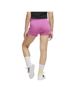 Short de sport molleton 3s rose fille - Adidas