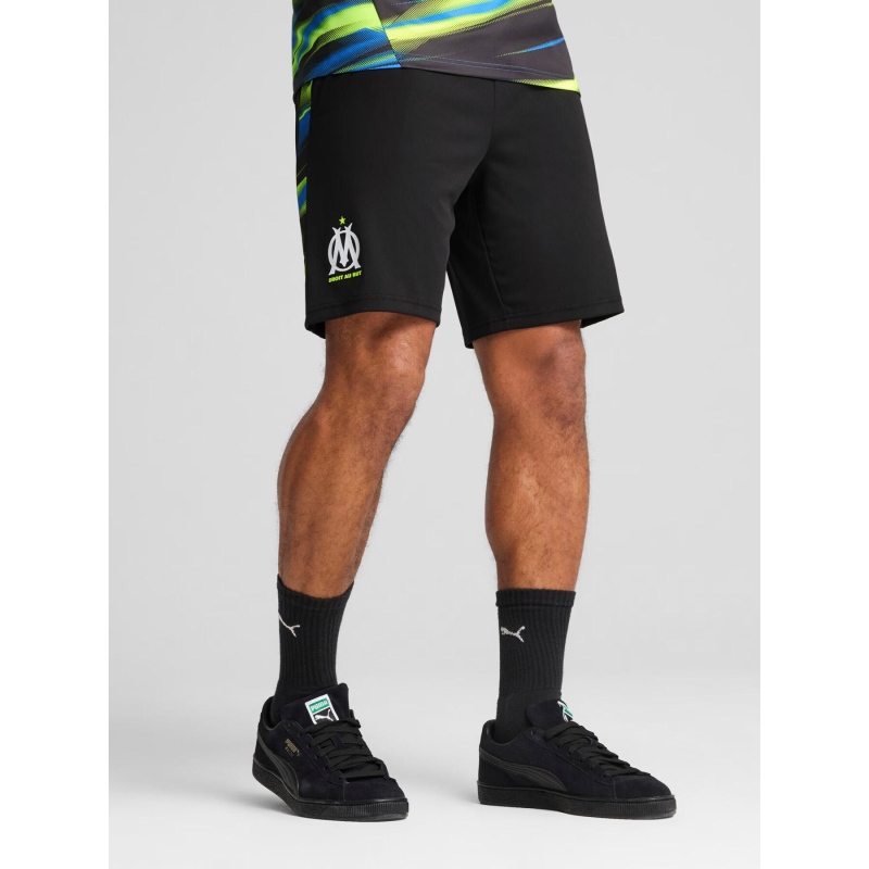 Short de football olympique de marseille faster noir bleu homme - Puma