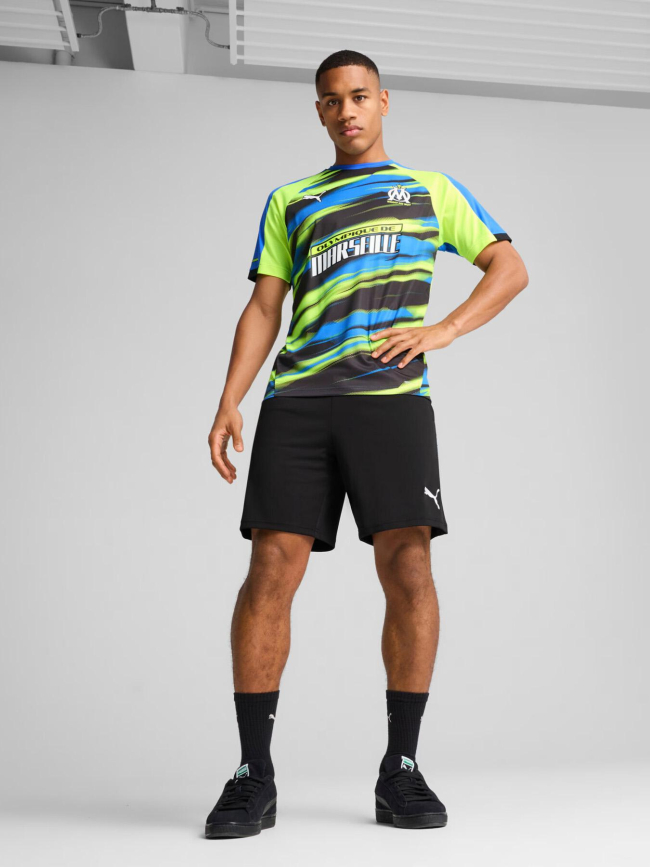 Short de football olympique de marseille faster noir bleu homme - Puma