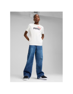 T-shirt à logo n° 1 coloré essentials blanc enfant - Puma
