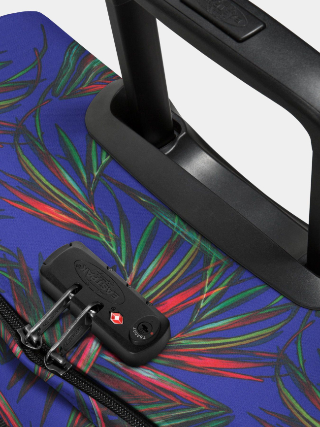 Valise à roulettes tranverz m à motif feuillage bleu marine - Eastpak