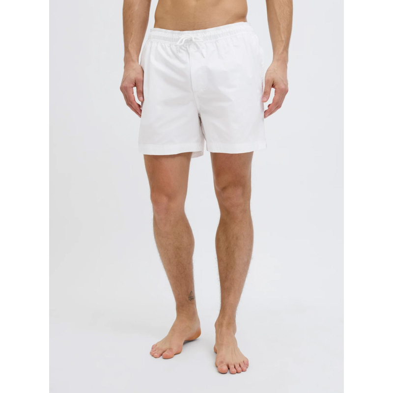 Short de bain maui swim tape blanc homme - Jack & Jones