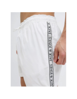 Short de bain maui swim tape blanc homme - Jack & Jones