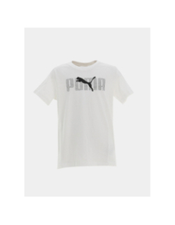 T-shirt à manches courtes essentials logo lab blanc garçon - Puma