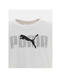 T-shirt à manches courtes essentials logo lab blanc garçon - Puma