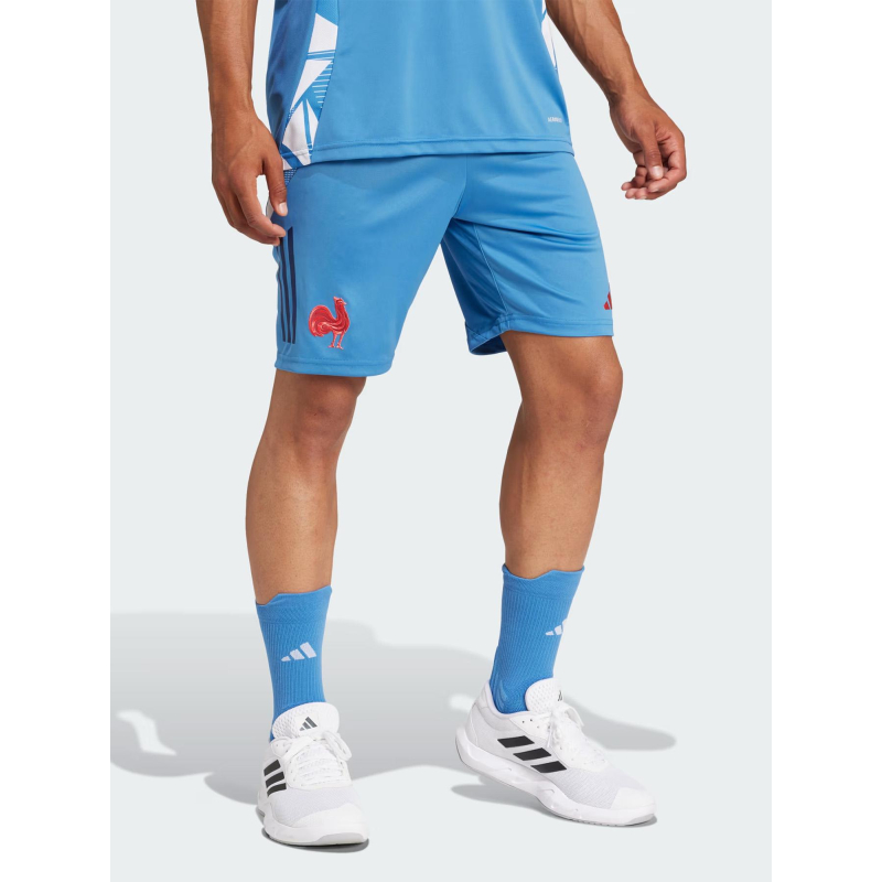 Short de sport france rugby bleu ciel homme - Adidas